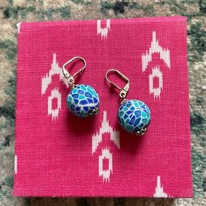 Blue drop earrings